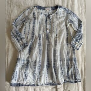 Seed 12 month baby tie dye bohemian pool coverup all cotton w roll up sleeve